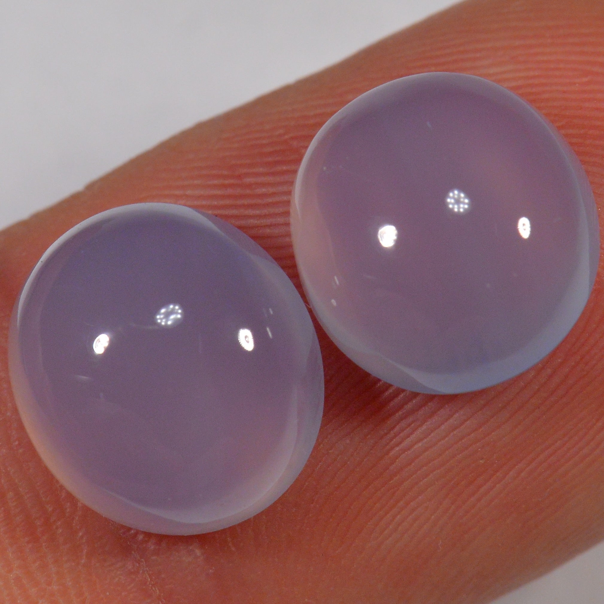 10.8 Karat - Lavender Chalzedon Paar aus Äthiopien - DeinOpal