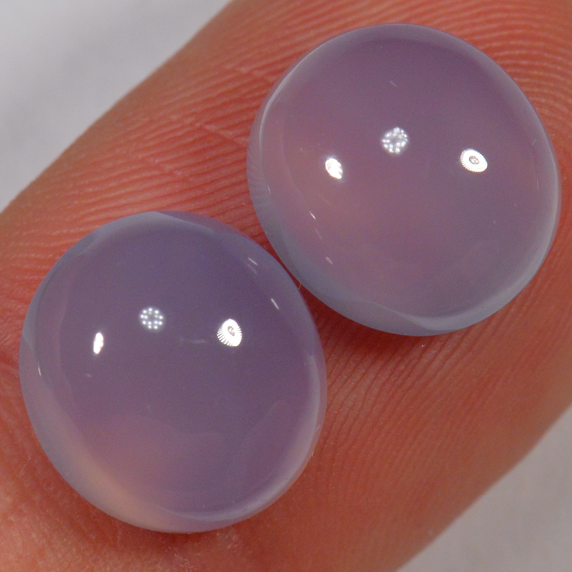 10.8 Karat - Lavender Chalzedon Paar aus Äthiopien - DeinOpal