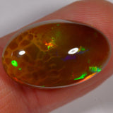 13.2 Karat - Schöner dunkler oval geschliffener Äthiopischer Welo Opal - DeinOpal