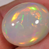 13.5 Karat - gräulicher oval geschliffener Äthiopischer Welo Opal - DeinOpal