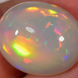 13.5 Karat - gräulicher oval geschliffener Äthiopischer Welo Opal - DeinOpal