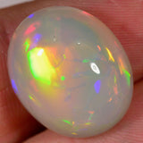 13.5 Karat - gräulicher oval geschliffener Äthiopischer Welo Opal - DeinOpal