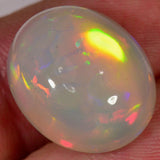13.5 Karat - gräulicher oval geschliffener Äthiopischer Welo Opal - DeinOpal