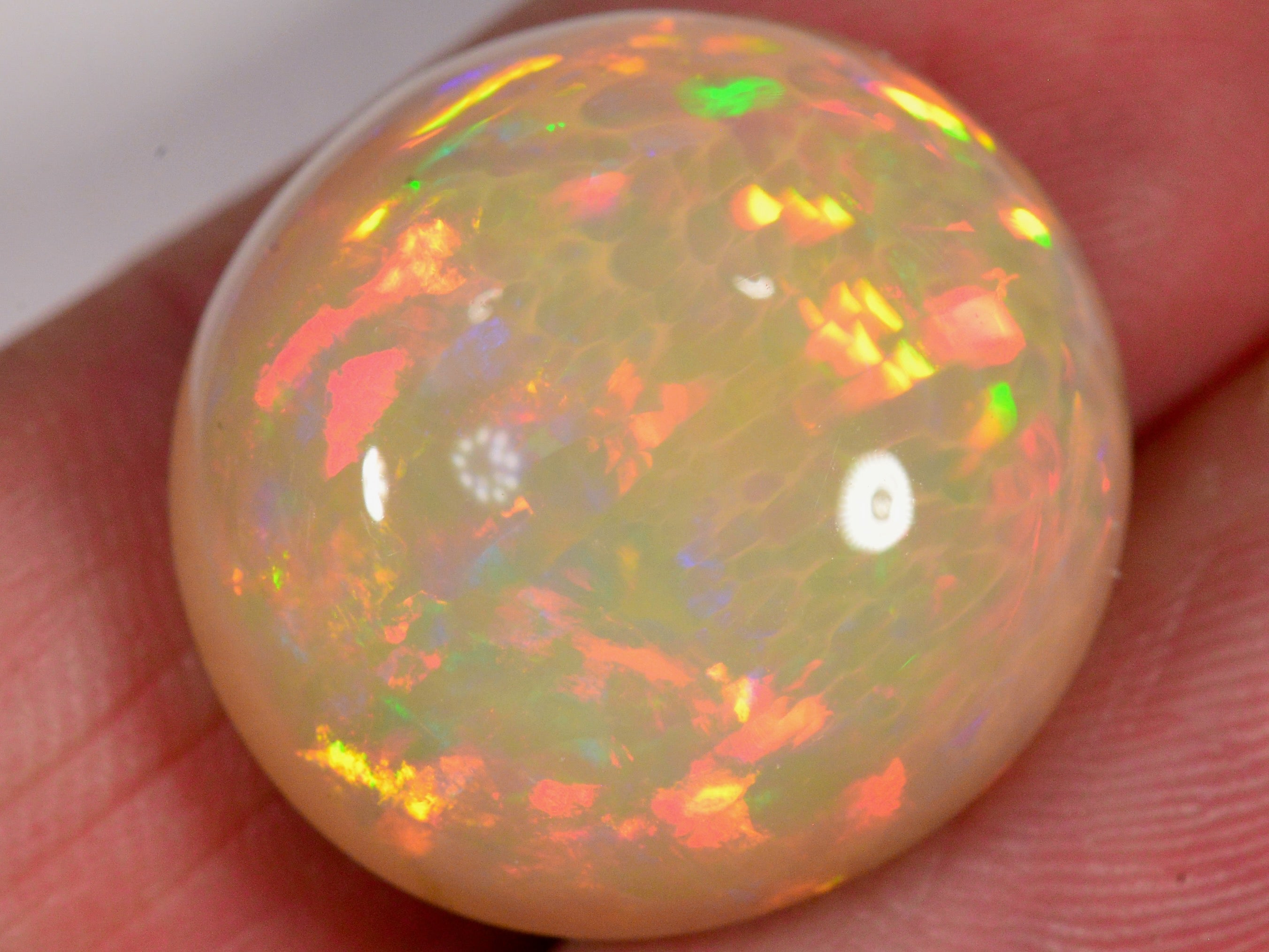 18.8 Karat - Grosser Äthiopischer Welo Opal mit Honeycomb - Muster - DeinOpal