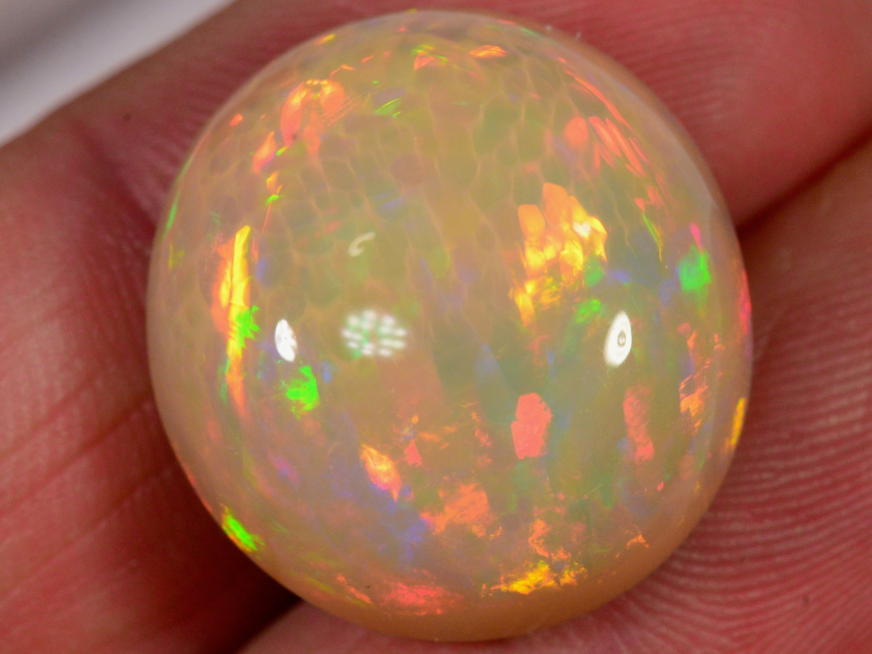 18.8 Karat - Grosser Äthiopischer Welo Opal mit Honeycomb - Muster - DeinOpal