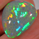 20.2 Karat - Seltener Natürlich Dunkler Welo Opal mit Honeycomb - Muster - DeinOpal