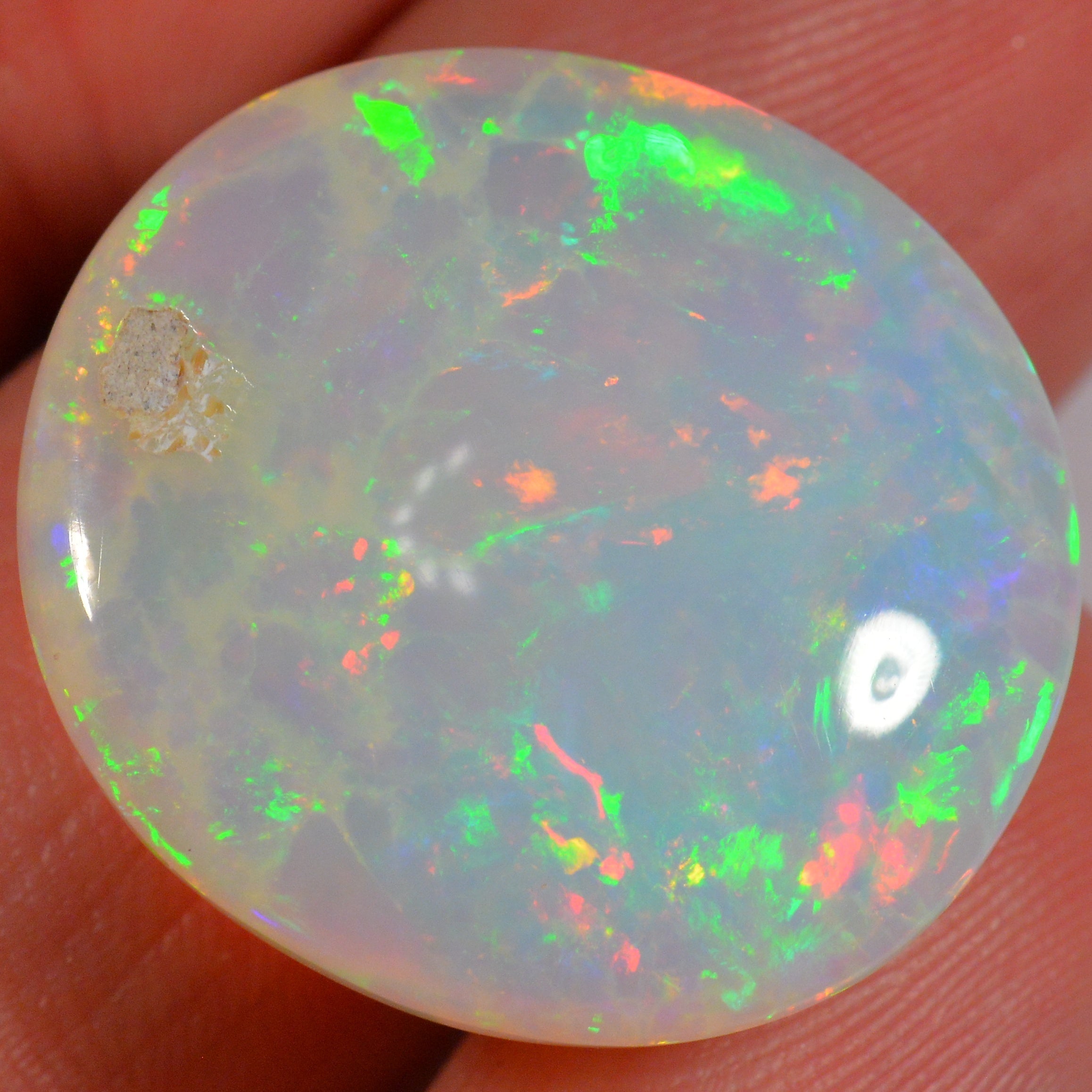 24.6 Karat - Farbintensiver Welo Opal mit Waben - Muster - DeinOpal