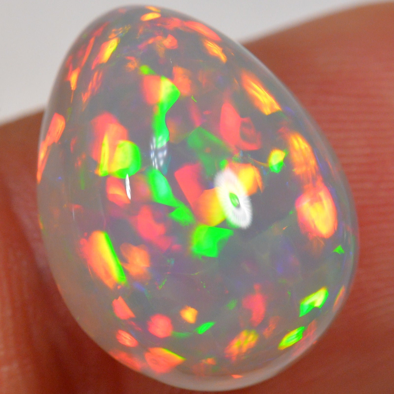 10.6 Carat - Brilliant Saturated Ethiopian Welo Opal — natural untreated Ethiopian Welo opal
