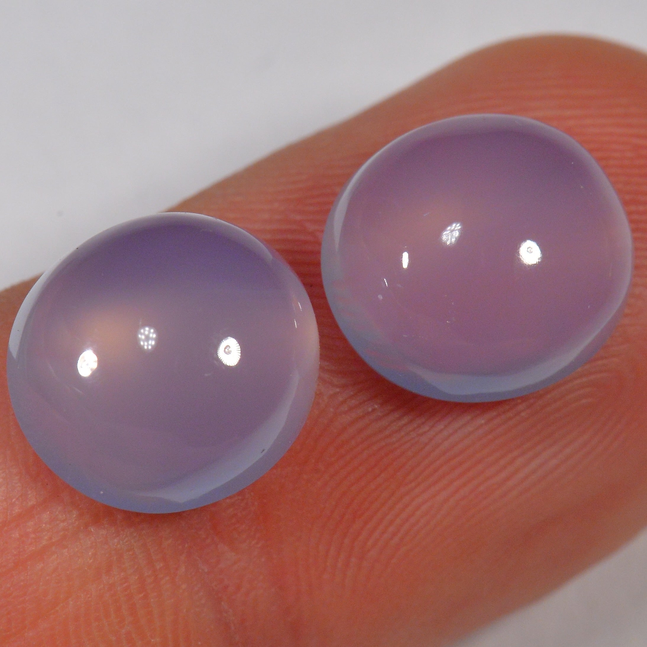 10.8 Karat - Lavender Chalzedon Paar aus Äthiopien - DeinOpal