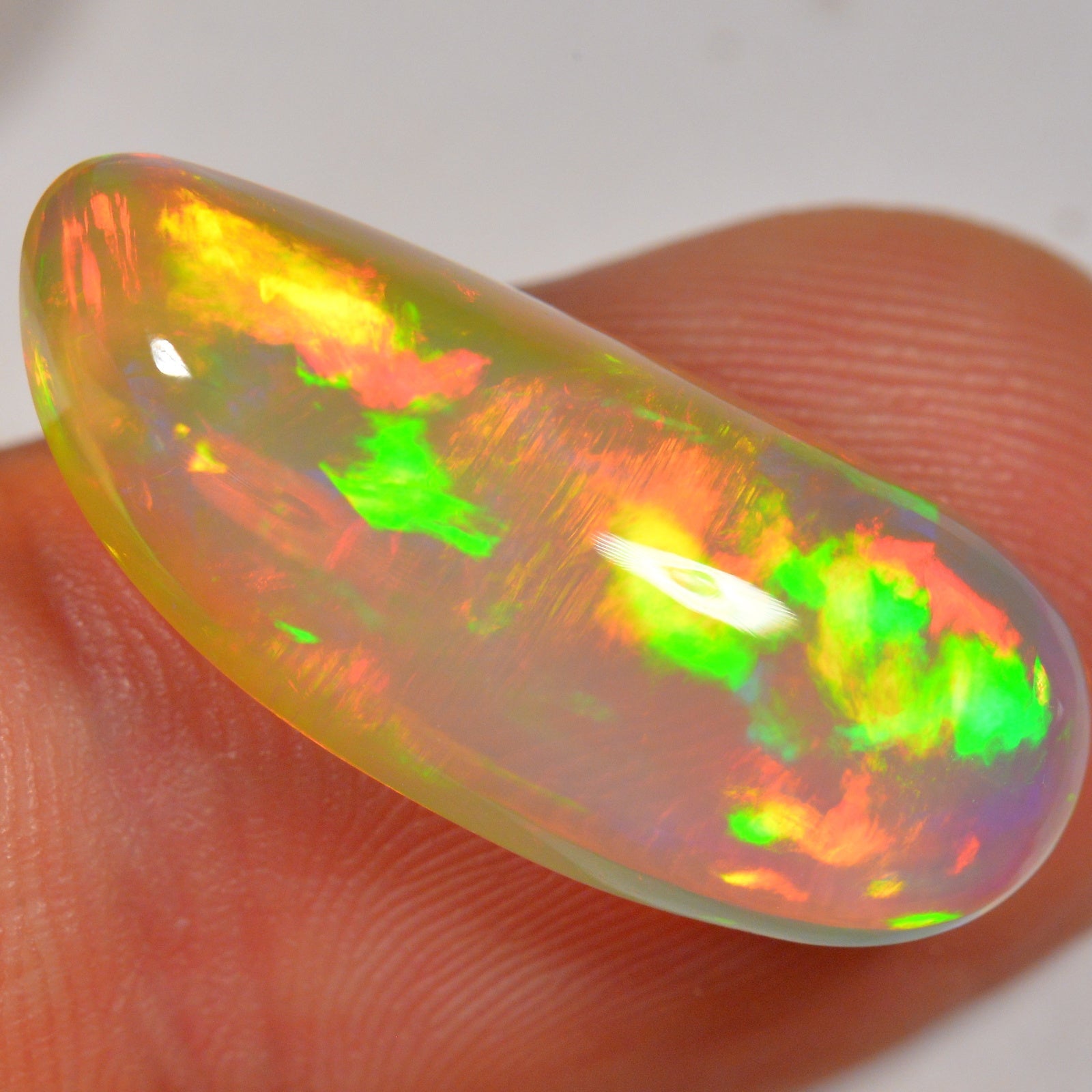 11 Carat Ethiopian Welo Opal with Neon Colors — natural untreated Ethiopian Welo opal