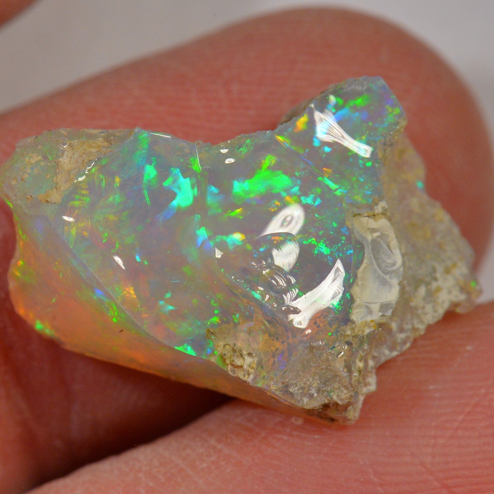 11.4 Carat Rough Ethiopian Welo Opal — natural untreated rough Ethiopian Welo opal
