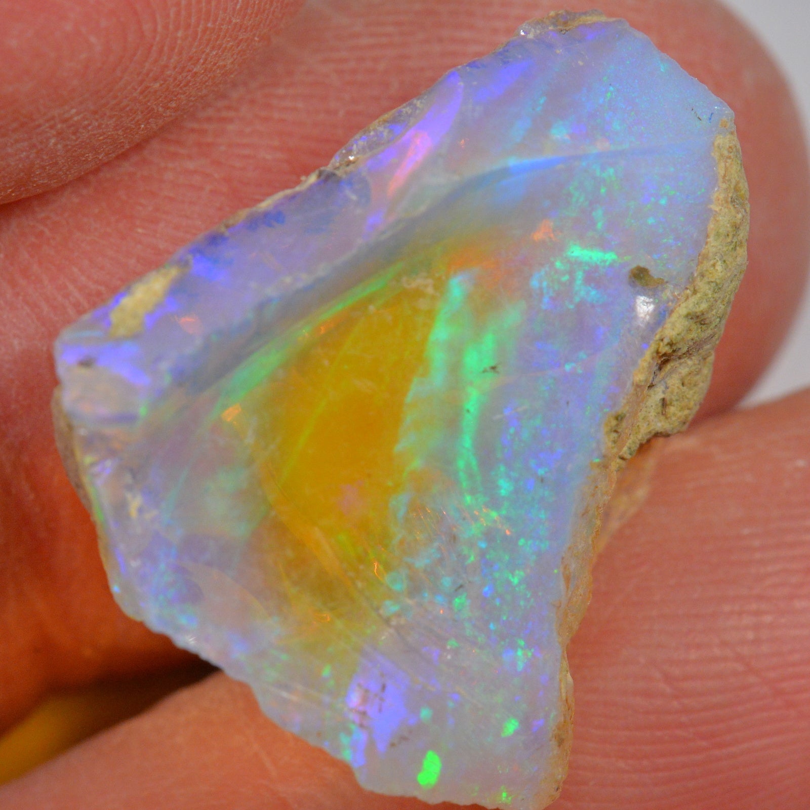 16 Carat Rough Ethiopian Welo Opal — natural untreated rough Ethiopian Welo opal