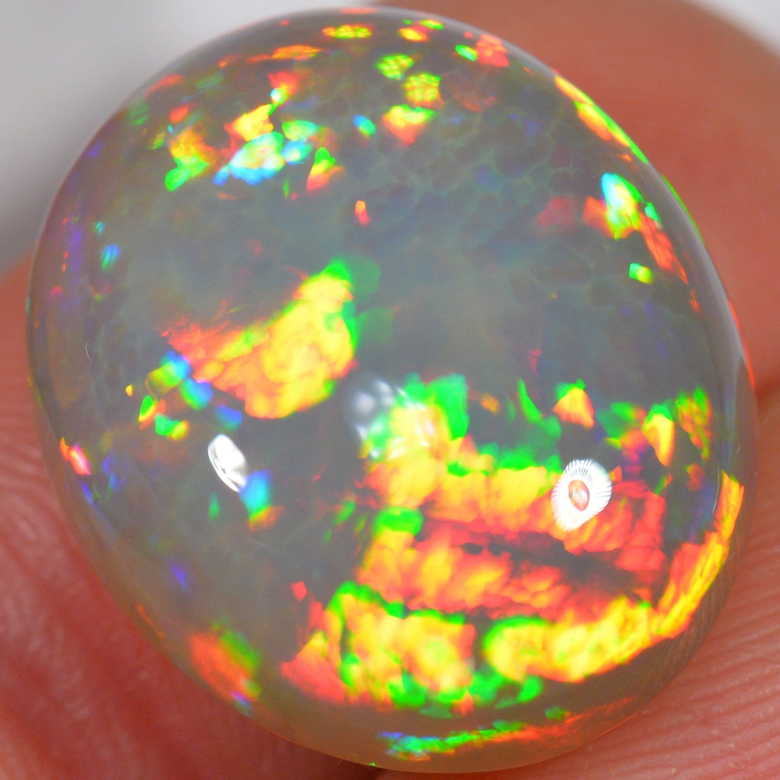17.1 Karat - Atemberaubender Dunkler Äthiopischer Welo Opal With Rainbows - DeinOpal