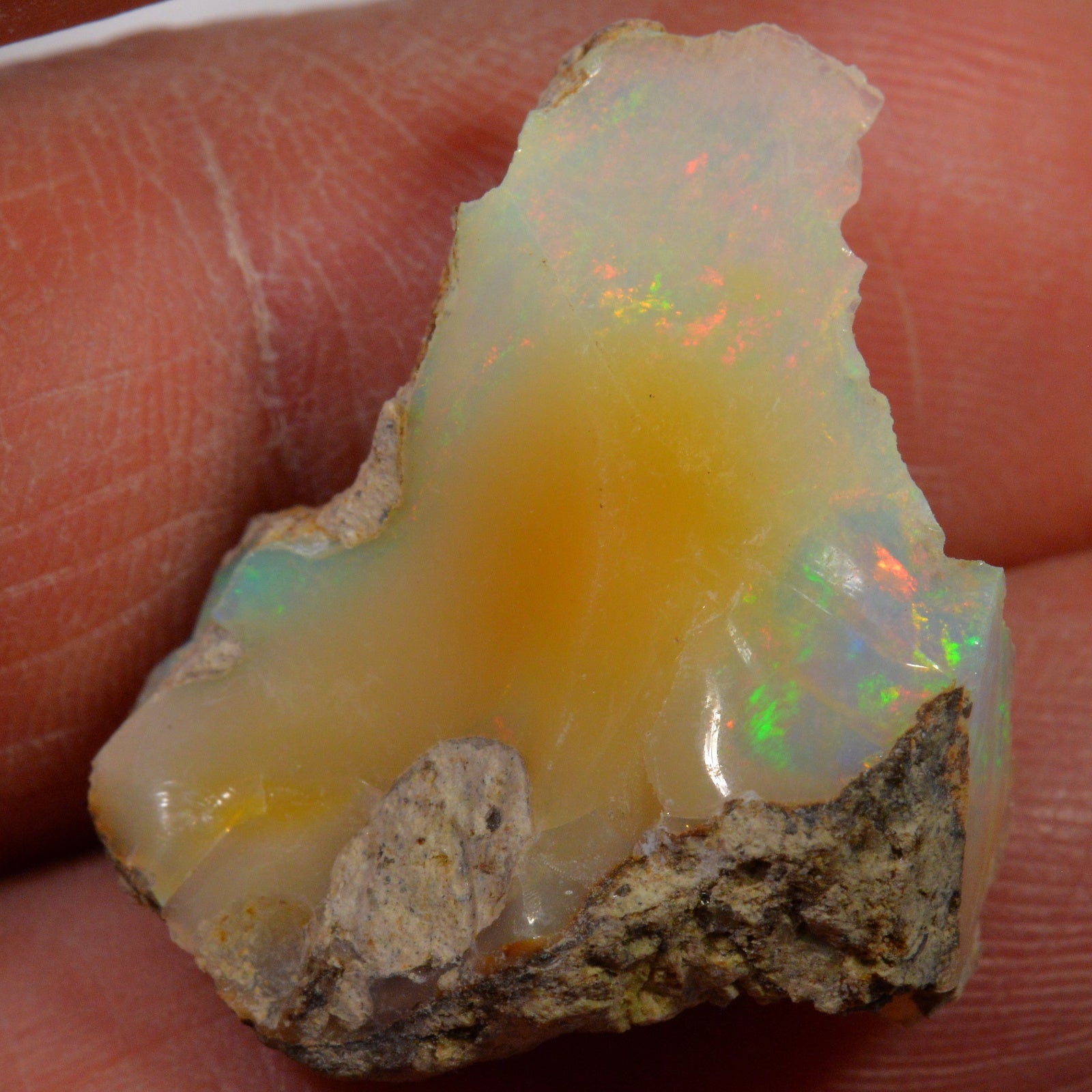 18.1 Carat Rough Ethiopian Welo Opal — natural untreated rough Ethiopian Welo opal