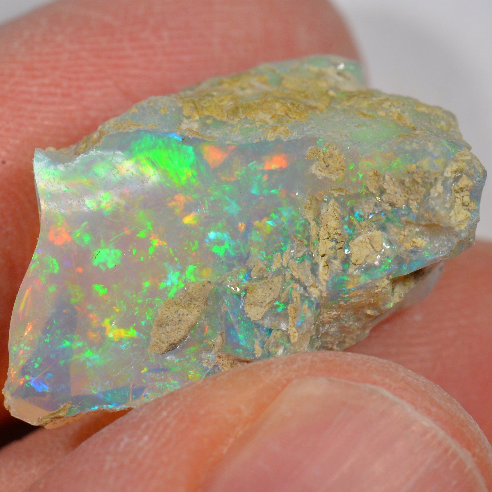 18.3 Carat Rough Ethiopian Welo Opal — natural untreated rough Ethiopian Welo opal