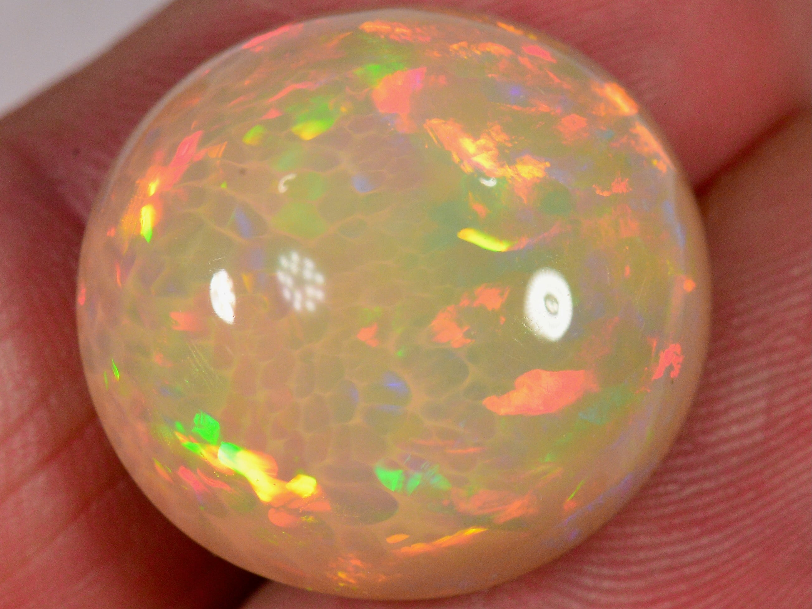18.8 Karat - Grosser Äthiopischer Welo Opal mit Honeycomb - Muster - DeinOpal