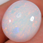 21.9 Karat - Grosser Ovaler Äthiopischer Welo Opal Mit Rot - DeinOpal