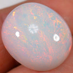 21.9 Karat - Grosser Ovaler Äthiopischer Welo Opal Mit Rot - DeinOpal