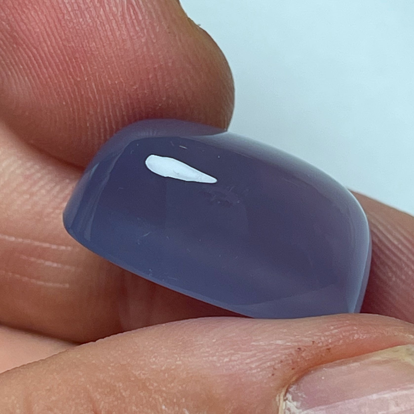 23.3 Karat - Geschliffener blauer Chalzedon aus Äthiopien - DeinOpal