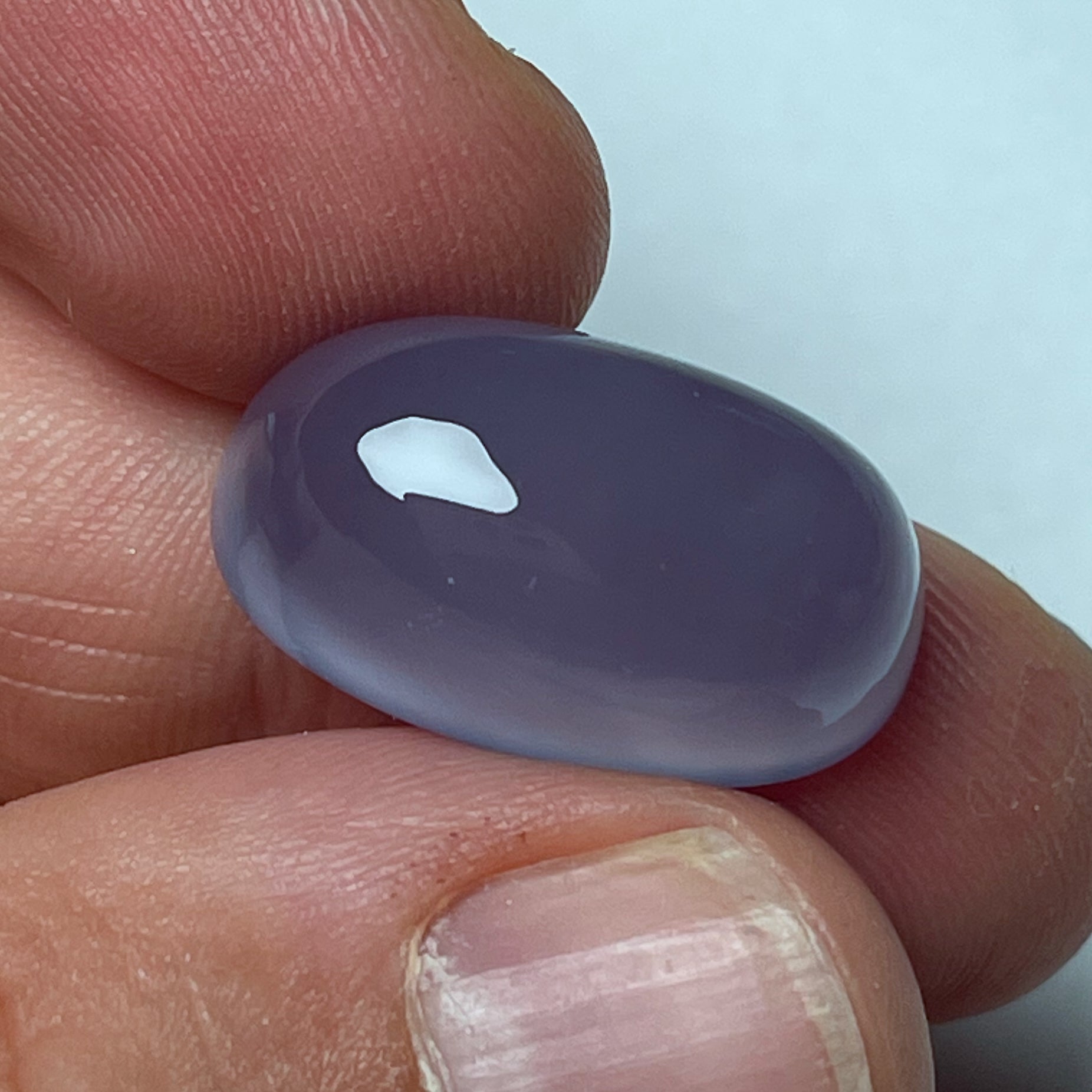 23.3 Karat - Geschliffener blauer Chalzedon aus Äthiopien - DeinOpal