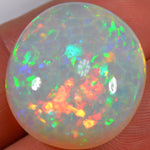 24.6 Karat - Farbintensiver Welo Opal mit Waben - Muster - DeinOpal