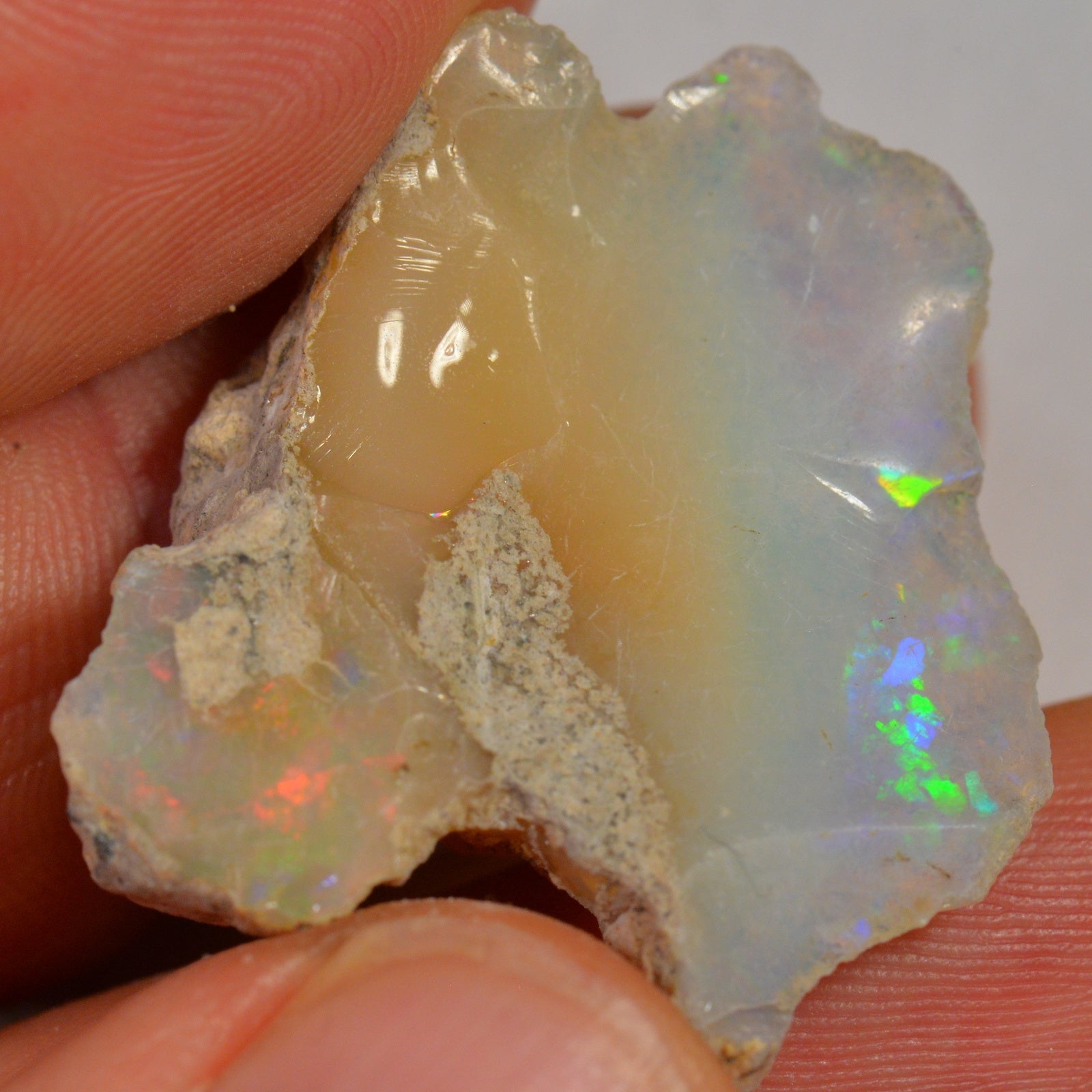 24.6 Carat Rough Ethiopian Welo Opal — natural untreated rough Ethiopian Welo opal