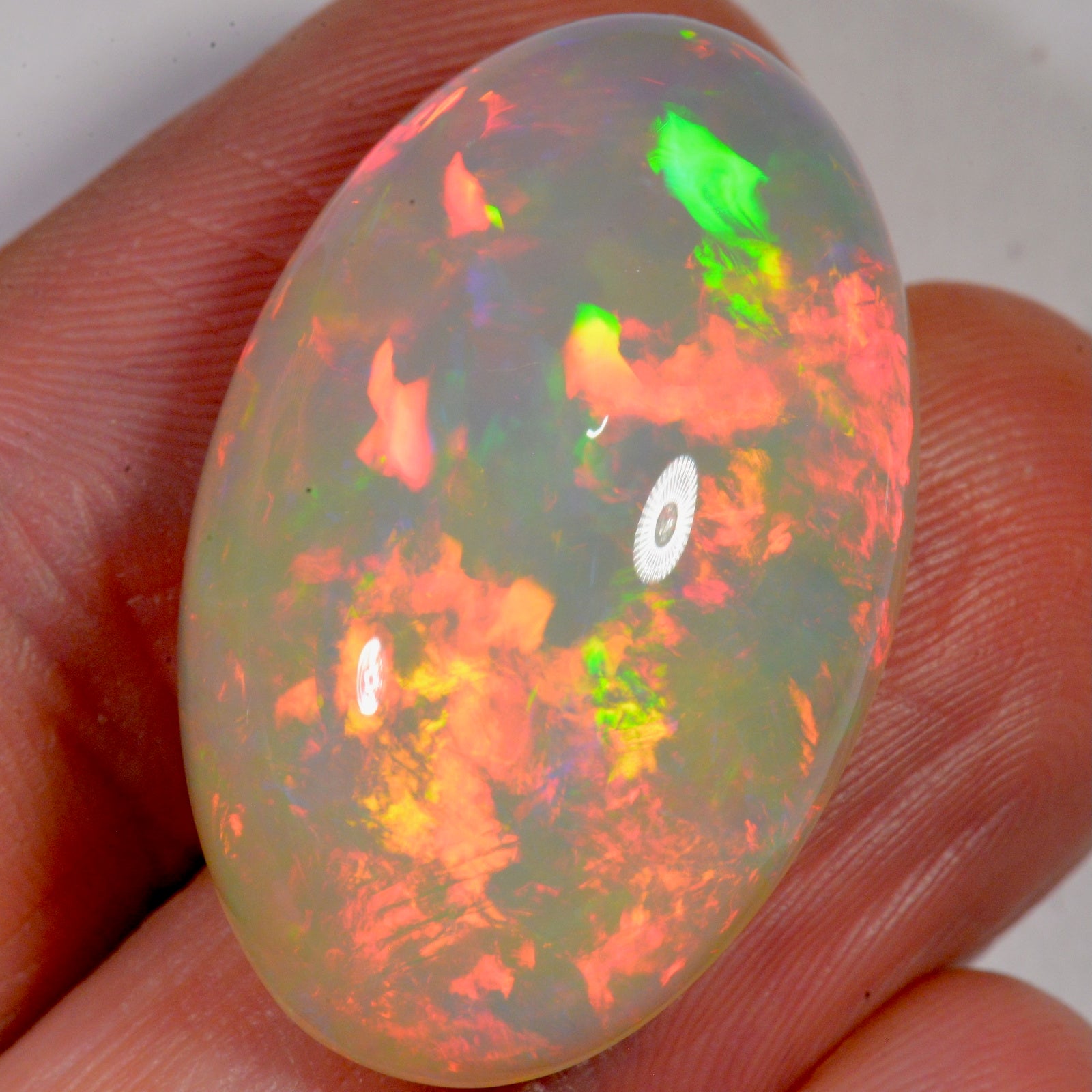 24.7 Carat - Bright Tan Based Ethiopian Welo Opal — natural untreated Ethiopian Welo opal