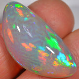 25.3 Carat Stunning Dark Ethiopian Welo Opal with Cell Pattern — natural untreated Ethiopian Welo opal