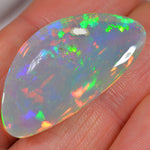 25.3 Carat Stunning Dark Ethiopian Welo Opal with Cell Pattern — natural untreated Ethiopian Welo opal