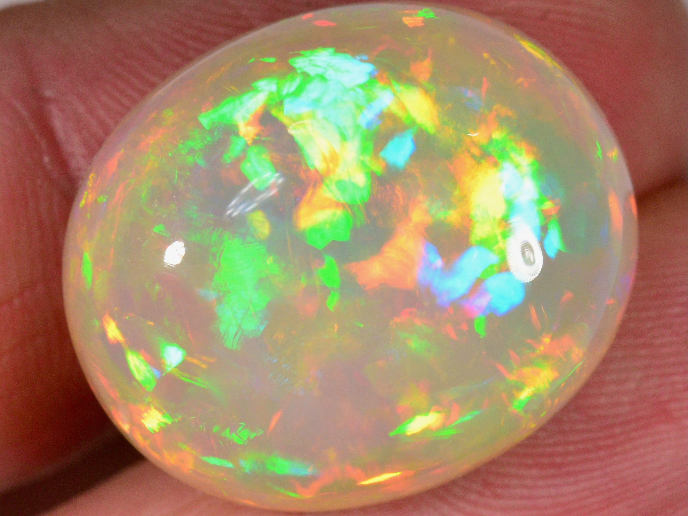 27.5 Karat - Grosser Äthiopischer Welo Opal mit Intensiven Farben - DeinOpal