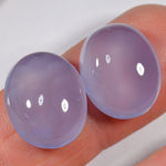 28.8 Karat - Blaues Chalzedon Paar aus Äthiopien - DeinOpal