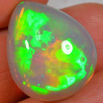 28.9 Carat - Brilliant Broadflash - Dark Ethiopian Welo Opal — natural untreated Ethiopian Welo opal