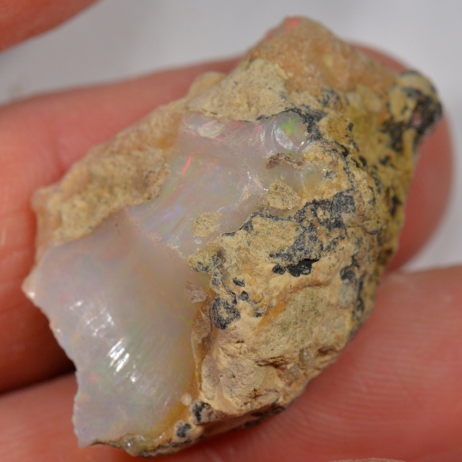 30.5 Carat Rough Ethiopian Welo Opal — natural untreated rough Ethiopian Welo opal