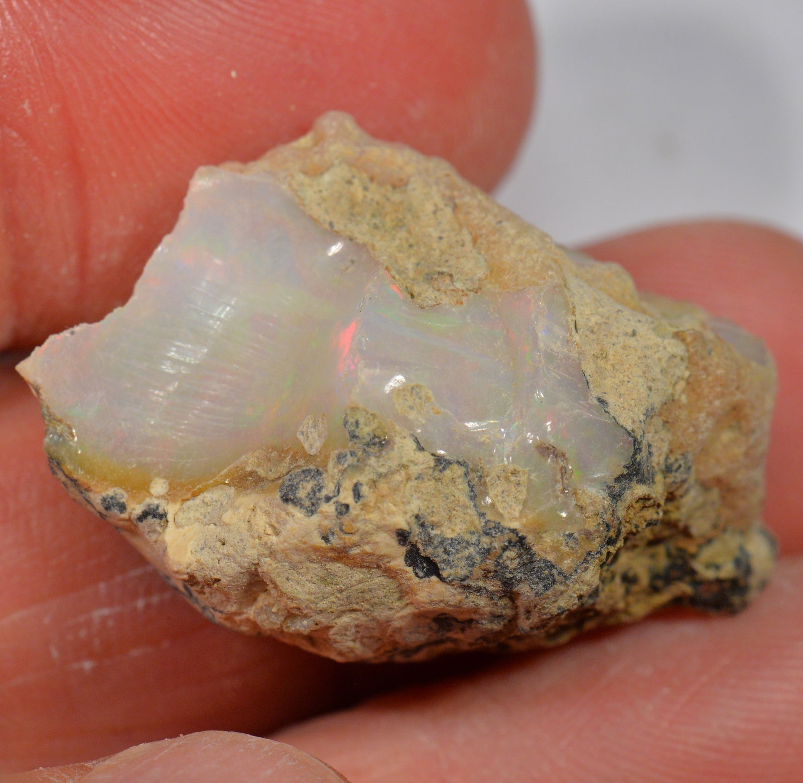 30.5 Carat Rough Ethiopian Welo Opal — natural untreated rough Ethiopian Welo opal