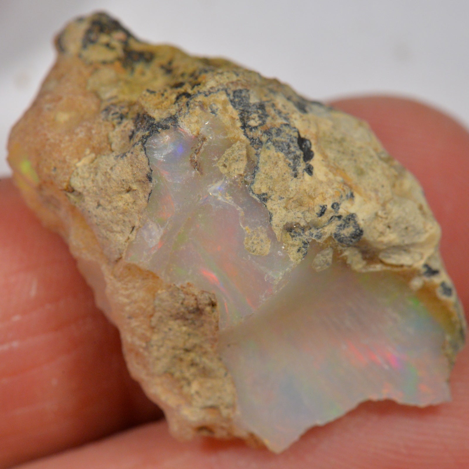 30.5 Carat Rough Ethiopian Welo Opal — natural untreated rough Ethiopian Welo opal