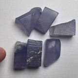 35 Gramm - Parcel mit rohen blauen Chalzedon aus Äthiopien - 6 Stück - DeinOpal