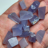 36 Gramm - Parcel mit rohen blauen Chalzedon aus Äthiopien - 15 Stück - DeinOpal