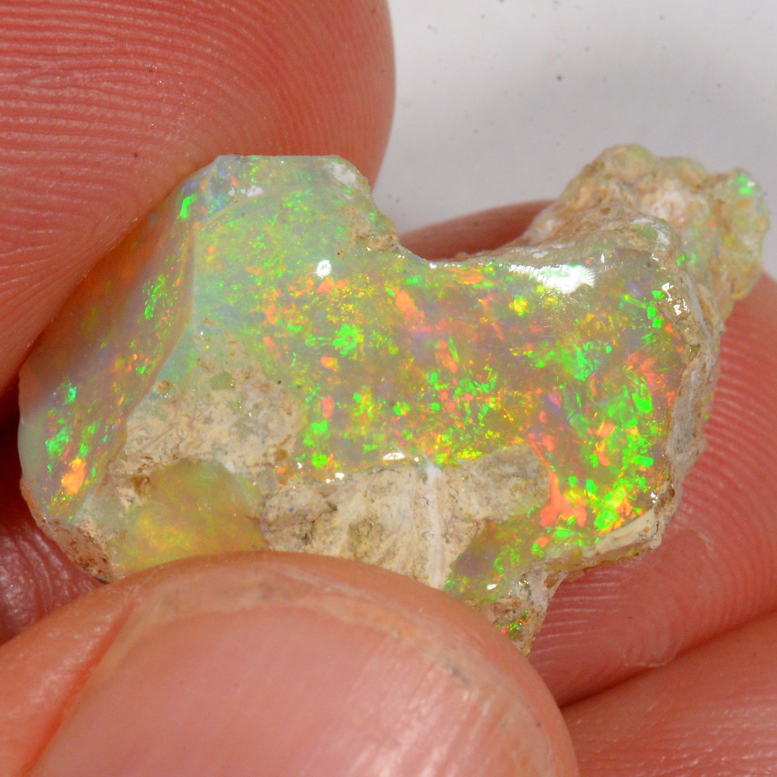 15 Karat - Brillanter Pinfire Roher Äthiopischer Welo Opal – natürlicher äthiopischer Welo Opal
