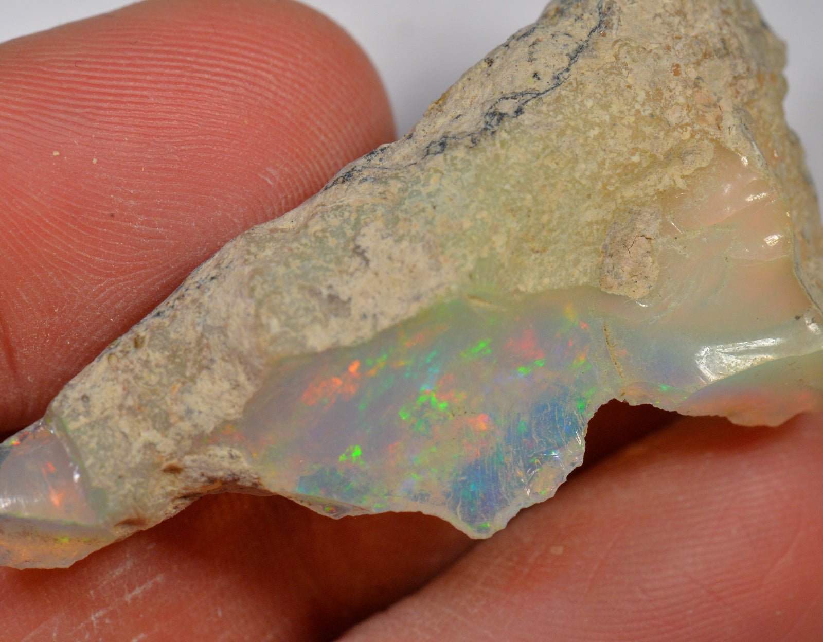 46.6 Carat Rough Ethiopian Welo Opal — natural untreated rough Ethiopian Welo opal
