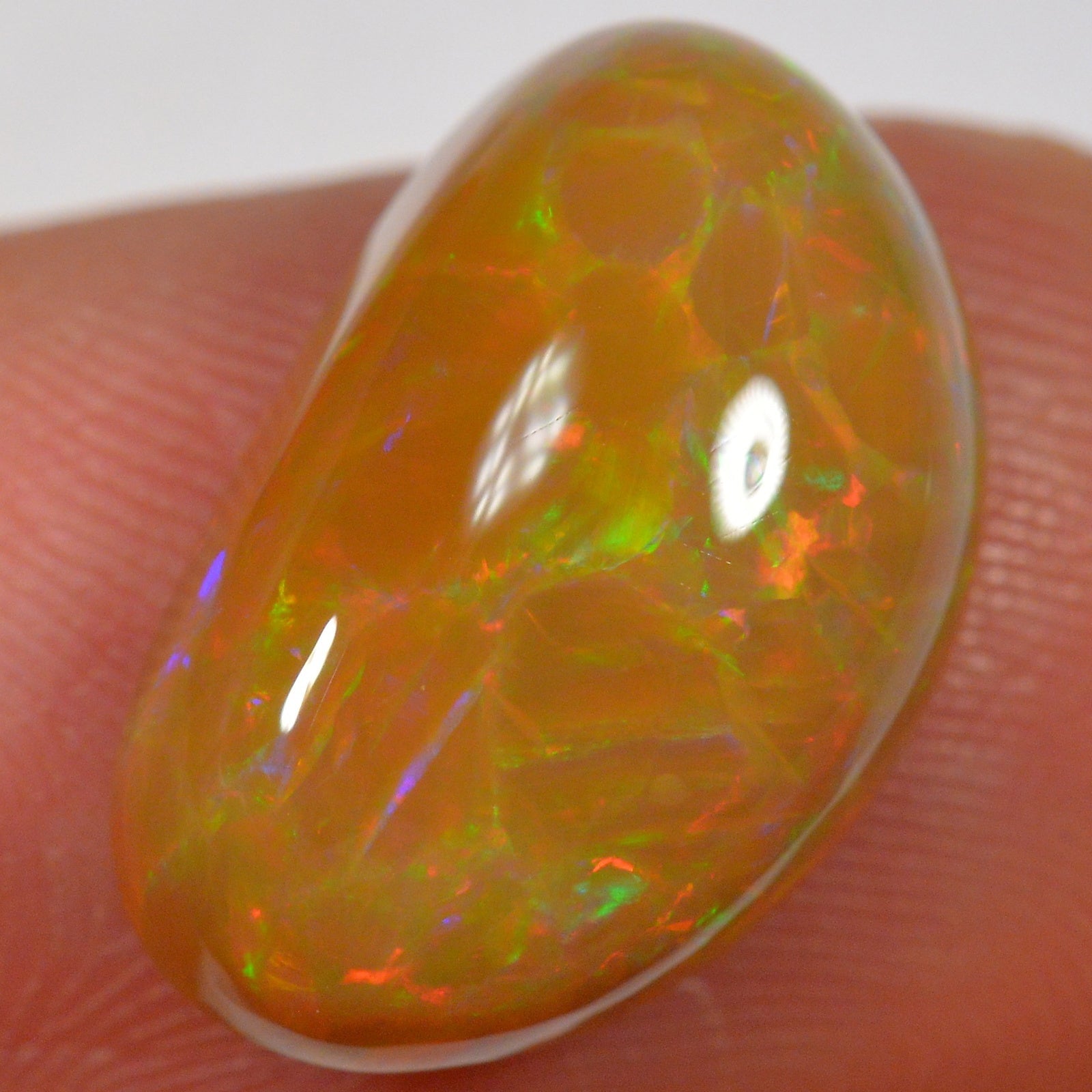 6.6 Carat - Brown Base Cell Pattern - Ethiopian Welo Opal — natural untreated Ethiopian Welo opal