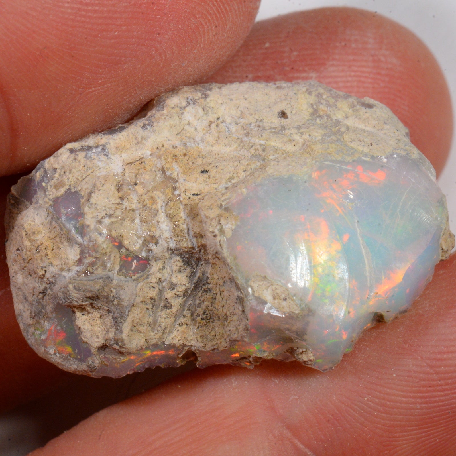 28.4 Karat - Roher Äthiopischer Welo Opal – natürlicher äthiopischer Welo Opal