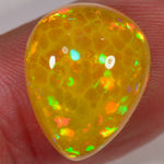 8.1 Karat - Seltener goldener Äthiopischer Welo Opal mit Wabenmuster - DeinOpal