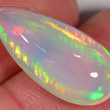 6.3 carat - Teardrop-shaped Ethiopian Welo Opal with neon colors 