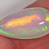 6.3 carat - Teardrop-shaped Ethiopian Welo Opal with neon colors 