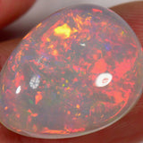 11.5 carat - Teardrop-shaped Ethiopian Welo Opal with lots of red 