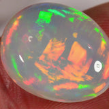 7.3 carat - Teardrop-shaped Ethiopian Welo Opal with intense play of colors 