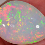 15.5 carat - teardrop-shaped Ethiopian Welo opal with intense play of colors 