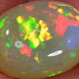 15.2 carat - oval cut Ethiopian Welo Opal with a beautiful pattern 