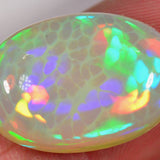 13.3 carat - oval cut Ethiopian Welo Opal with honeycomb pattern 