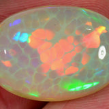 13.3 carat - oval cut Ethiopian Welo Opal with honeycomb pattern 